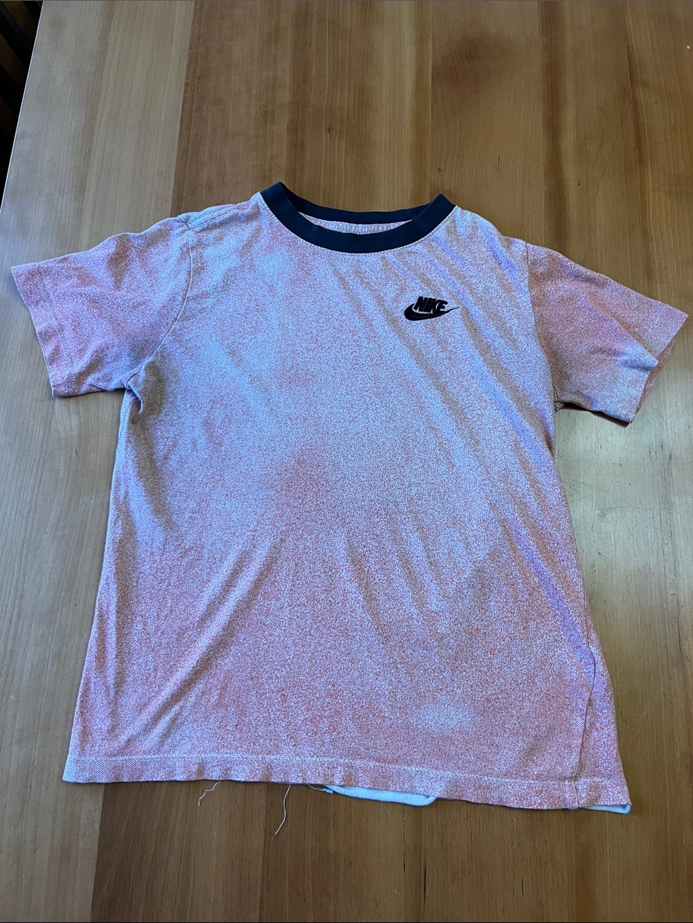 Nike Coral Pink Ombre Tee with Black Collar
